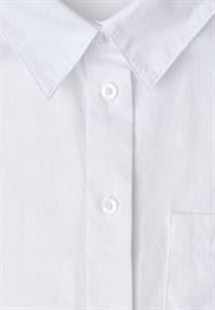 Langarm Bluse mit Hemdkragen aus Twill white