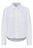 Langarm Bluse mit Hemdkragen aus Twill white
