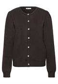 Langarm Cardigan mit Rundhals und Knöpfen black coffee mel.