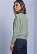 Langarm Cardigan mit Rundhals und Knöpfen eucalyptus green mel.