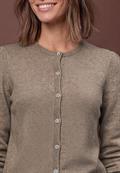 Langarm Cardigan mit Rundhals und Knöpfen sanded amber mel.