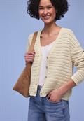 Langarm Cardigan mit V-Neck soft beige