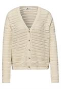 Langarm Cardigan mit V-Neck soft beige