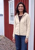 Langarm Fleece Jacke mit Kapuze cashmere beige