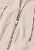 Langarm Fleece Jacke mit Kapuze cashmere beige