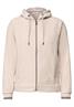 Langarm Fleece Jacke mit Kapuze cashmere beige
