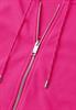 Langarm Fleece Jacke mit Kapuze pink flash
