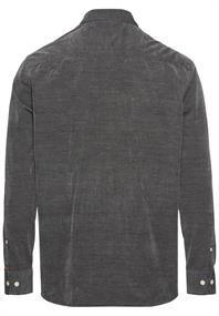 Langarm Hemd in Regular Fit aus Cord asphalt