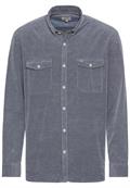 Langarm Hemd in Regular Fit aus Cord denim blue