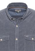 Langarm Hemd in Regular Fit aus Cord denim blue
