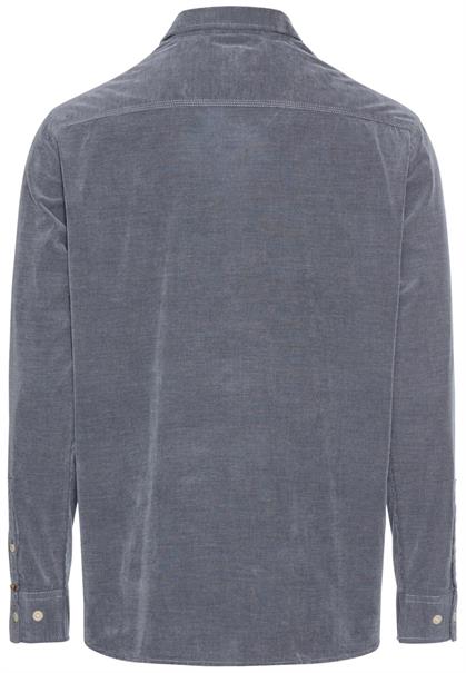 Langarm Hemd in Regular Fit aus Cord denim blue
