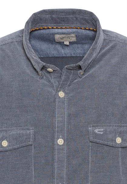 Langarm Hemd in Regular Fit aus Cord denim blue