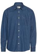 Langarm Hemd mit Allover-Print dark navy