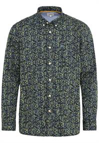 Langarm Hemd mit Allover-Print lemon grass