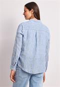 Langarm Hemdbluse aus Leinen drift blue