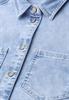 Langarm Hemdbluse in Denim-Optik bleached wash