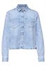 Langarm Hemdbluse in Denim-Optik bleached wash