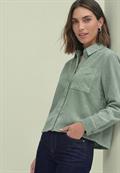 Langarm Hemdbluse mit Cordmix eucalyptus green