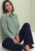 Langarm Hemdbluse mit Cordmix eucalyptus green