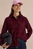 Langarm Hemdbluse mit Karomuster berry red