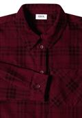 Langarm Hemdbluse mit Karomuster berry red