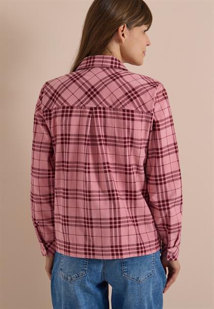 Langarm Hemdbluse mit Karomuster velvet rose