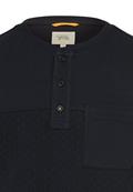 Langarm Henley mit Brusttasche dark navy