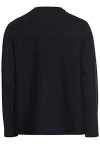 Langarm Henley mit Brusttasche dark navy