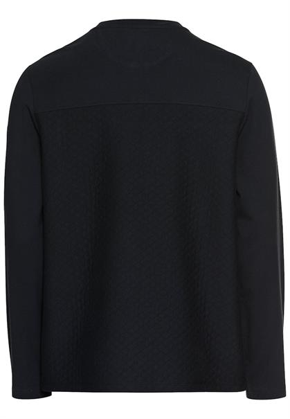 Langarm Henley mit Brusttasche dark navy