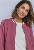 Langarm Jacke im Silk-Look mit Zipper dark clouded blush