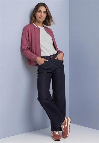 Langarm Jacke im Silk-Look mit Zipper dark clouded blush