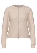 Langarm Jacke im Strick-Look mit Zipper clay sand