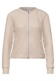 Langarm Jacke im Strick-Look mit Zipper clay sand