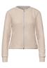 Langarm Jacke im Strick-Look mit Zipper clay sand