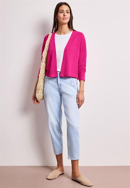 Langarm Jacke in offener Passform magenta dream