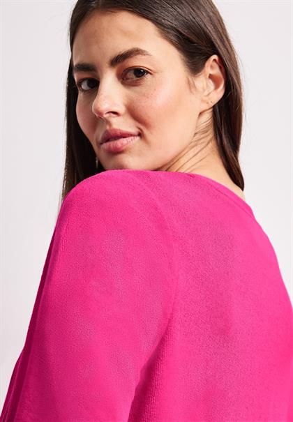 Langarm Jacke in offener Passform magenta dream