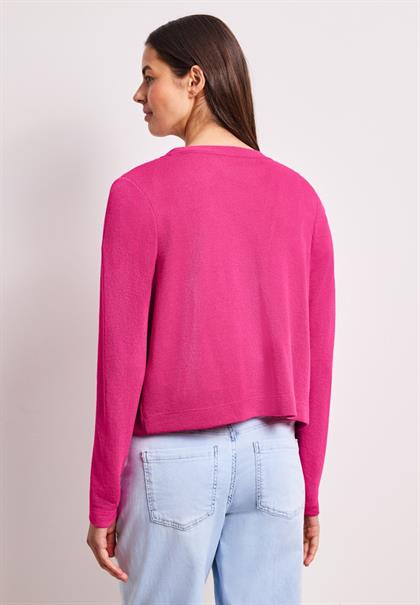 Langarm Jacke in offener Passform magenta dream