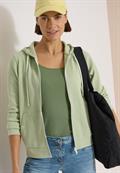 Langarm Jacke mit Kapuze und Struktur raw matcha lime