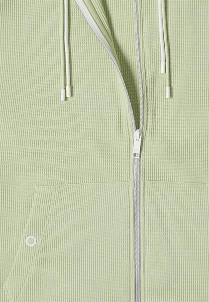 Langarm Jacke mit Kapuze und Struktur raw matcha lime