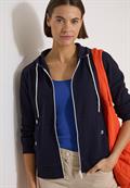Langarm Jacke mit Kapuze und Struktur urban dark blue