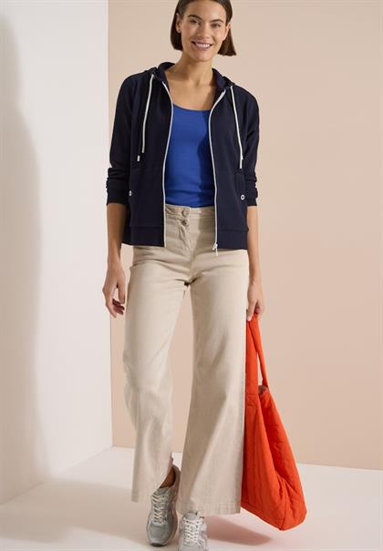Langarm Jacke mit Kapuze und Struktur urban dark blue