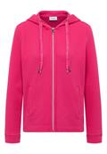 Langarm Jacke mit Kapuze und Taschen beetroot pink