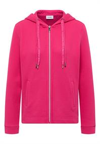 Langarm Jacke mit Kapuze und Taschen beetroot pink
