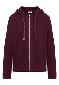 Langarm Jacke mit Kapuze und Taschen sweet grape red