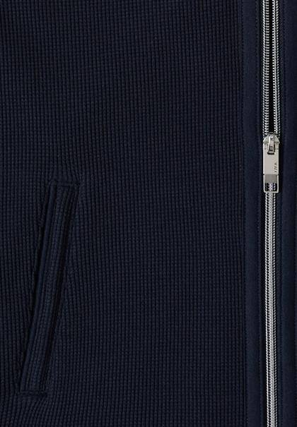 Langarm Jacke mit Kapuze und Taschen universal blue