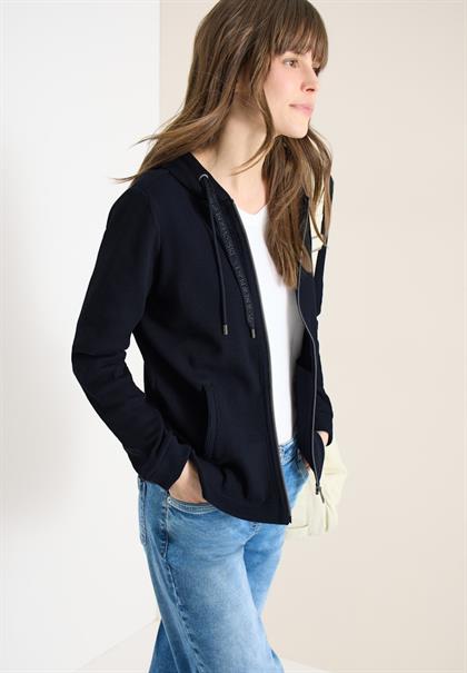 Langarm Jacke mit Kapuze und Taschen universal blue
