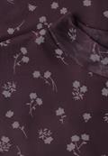 Langarm Mesh-Shirt mit Rundhals und Print rustic rouge