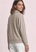 Langarm Poloshirt im Melange-Look sanded amber mel.