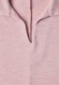 Langarm Poloshirt im Melange-Look vintage blush mel.