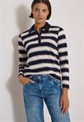Langarm Poloshirt mit Knöpfen urban dark blue